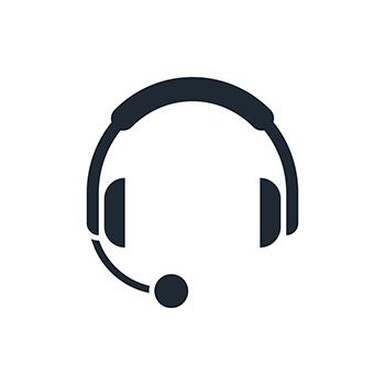 headphones with microphone icon